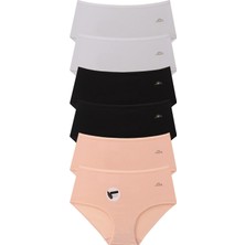 Yüksek Bel Logolu Modal Basic Külot 6'lı Paket - 1851