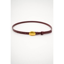 Kadın Bordo 1.5 cm Pimli Antik Kemer