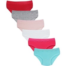 Kız Çocuk Beli Dantelli Külot 6'lı