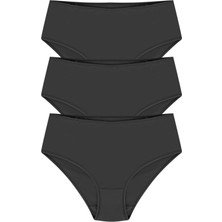 %100 Pamuk Yüksek Bel Bato Külot 3'lü Paket