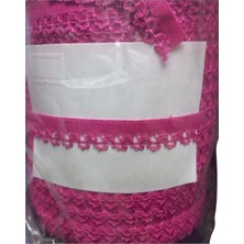 Çamaşır Lastiği Dantelli 1 cm 1 Metre Fuşya
