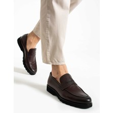 Bestello Erkek Loafer Ayakkabı Hakiki Deri Eva Taban Düz Taban Bağcıksız Tasarım