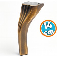 Mobilya Ayağı Ayakları Ünite Baza Koltuk Kanepe Sehpa Masa Metal 14 cm Eskitme Antik Sarı