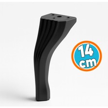 Mobilya Ayağı Ayakları Ünite Baza Koltuk Kanepe Sehpa Masa Tabure Siyah 14 cm Siyah Metal