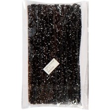 Silikon Yapışkanlı Taş Siyah 1 Metre 1 cm 5 Metre