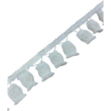 Ponpon Püskül Pamuk En 5 cm Krem 1 Metre