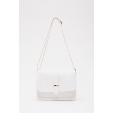 Shaka Beyaz Shk127  Deri Iç Fermuar Cepli Çıtçıt Kapamalı El,Kol Ve Omuz Çantası U:17 E:22 G:7 Cm