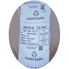 Öznur 2.5mm Nya  Kahverengi  Bakır  Kablo (50 Metredir)