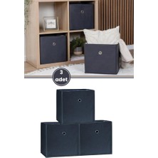 3'lü Çamaşır Oyuncak Raf Düzenleyici Set, Kapaksız Dolap Içi Saklama Kutusu (30X30X30CM) 3 Adet