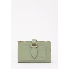 SHAKA Mint Yeşil SHK66 Damla Tokalı Çıtçıtlı Ön Cepli Bozuk ve Kağıt Para Bölmeli Kartlıklı Şık Cüzdan