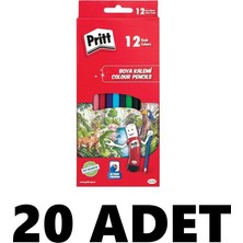 Pritt 12 Renk Uzun Kuru Boya Kalemi 20 Adet