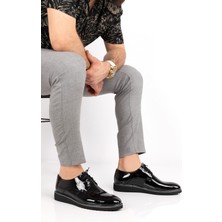 Maximoda Erkek Rugan Ayakkabı Klasik Stil Düz Taban ve Termo Poliüretan Malzeme ile Konfor