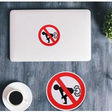 No Fart Işareti Sticker – Mizahi Yasak Etiketi (Suya ve Güneşe Dayanıklı)