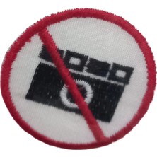 Aplike Ütü Ile Yapışan Fotoğraf Makinesi Yasak Arma 3 cm