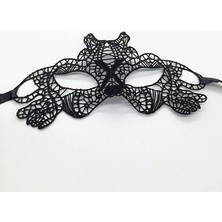 Siyah Dantel Işlemeli Balo Maskesi 11 No