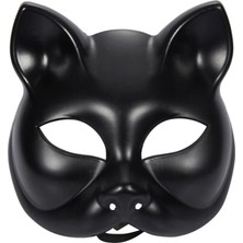 Siyah Renk Lüks Kedi Maskesi