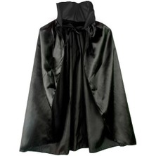 Siyah Renk Yakalı Halloween Pelerini 90 cm