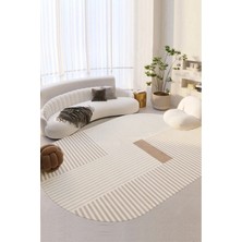 Dijital Kaymaz Yıkanabilir Modern Çizgili Salon Halısı Mutfak Halısı Koridor Halısı Halı Yolluk DC-4187