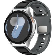 Mobicas Xiaomi Watch S1 Active Uyumlu 22MM Yeni Tasarım Silikon KORDON-135 Gri-Siyah