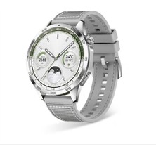 Mobicas Amazfit Gtr 2e (46MM) Uyumlu 22MM Örgü Dikişli Silikon KORDON-102 Gri