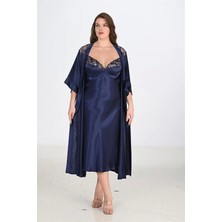 Bicomi 2li Lacivert Sabahlık Takımı Bigsize 6228