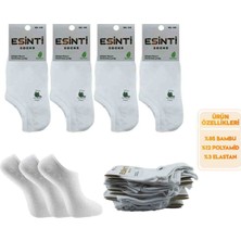 Esinti Dikişsiz Bambu Görünmez Sneackers Patik 12 Adet