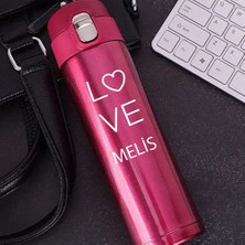 Kişiye Özel Lazer Baskılı 500ML Çelik Love Baskılı Termos – Sızdırmaz, Vakumlu, Kilitli Kapak