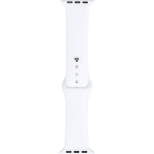 Mobicas Apple Watch Ultra 2 (49MM) Uyumlu Klasik Silikon Kordon Beyaz