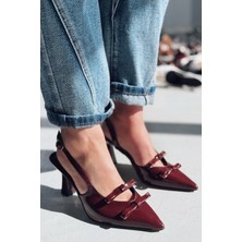 Berin Rugan Bordo Fiyonk Detaylı Detaylı Kadın Ayakkabı