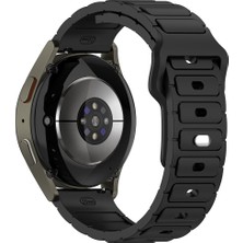 Mobicas Honor Magic Watch 2 (46MM) Uyumlu 22MM Yeni Tasarım Silikon KORDON-132 Siyah