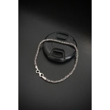 Encili Silver 925 Ayar Gümüş Özel Tasarım Burgulu Zincir Model Erkek Bileklik