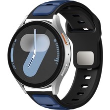 Mobicas Honor Magic Watch 2 (46MM) Uyumlu 22MM Yeni Tasarım Silikon KORDON-135 Lacivert-Siyah