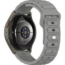 Mobicas Galaxy Gear S3 (46MM) Uyumlu 22MM Yeni Tasarım Silikon KORDON-132 Gri