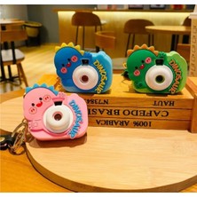 Dinosaur Fotoğraf Makineli Işıklı Görsel Yansıtma Şık Hediyelik Çanta Aksesuari Figürleri Işıklı Görsel 1 Adet