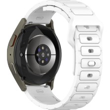 Mobicas Galaxy Gear S3 (46MM) Uyumlu 22MM Yeni Tasarım Silikon KORDON-132 Beyaz