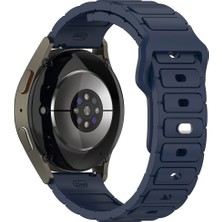 Mobicas Honor Magic Watch 2 (46MM) Uyumlu 22MM Yeni Tasarım Silikon KORDON-132 Midnight Blue