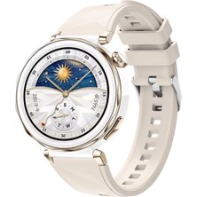 Mobicas Huawei Watch Gt 4 (41MM) Uyumlu 18MM Yeni Tasarım Silikon KORDON-129 Starlight