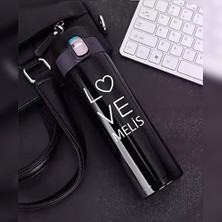 Kişiye Özel Lazer Baskılı 500ML Çelik Love Baskılı Termos – Sızdırmaz, Vakumlu, Kilitli Kapak