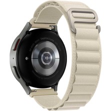 Mobicas Amazfit Gtr 3 (46MM) Uyumlu 22MM Kancalı Kumaş Kordon-74 Beyaz