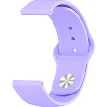 Mobicas Xiaomi Watch S1 Uyumlu 22MM Klasik Silikon Kordon-11 Lila