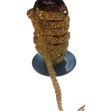 Silikonlu Yapıştırma Taş 1 cm Gold 1 Metre