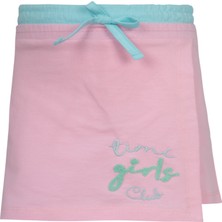 Babexi Timi Girl Pembe Çift Kemerli Şort Etek Pamuk Kumaş Regular Boy Kız Çocuk İçin Rahat Tasarım