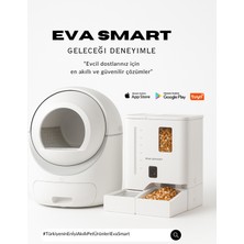 Eva Smart Petpack Pro | Akıllı Kedi Tuvaleti + Kameralı Mama & Su Kabı (2’si 1 Arada Bakım Seti)