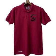 Modrenza Bordo Lacoste Tasarım Polo Yaka