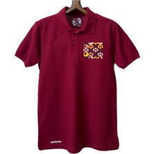 Modrenza Bordo Lacoste Tasarım Polo Yaka