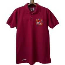 Modrenza Bordo Lacoste Tasarım Polo Yaka
