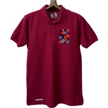 Modrenza Bordo Lacoste Tasarım Polo Yaka