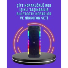 Ev ve Dış Mekan Kullanımına Uygun Rgb Işıklı Hoparlör