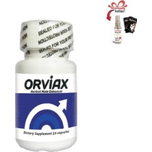 Orviax Erkeklere Özel Büyütücülü Ser.tleştiricili Takviyesi 30'lu x 1 Ad+Afrodizayn Masaj Yağı