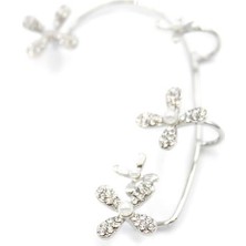 Çiçek Kıkırdak Küpe - Gümüş